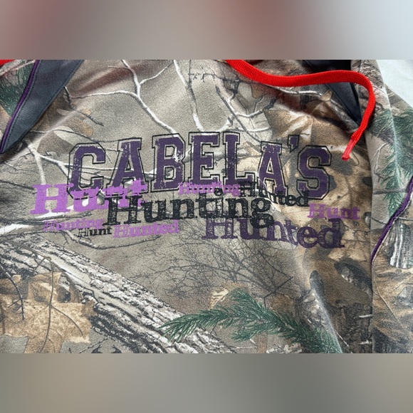 Cabelas Women Size Small Pullover Sweatshirt Hoodie Hunting Camouflage Camo - Picture 3 of 4